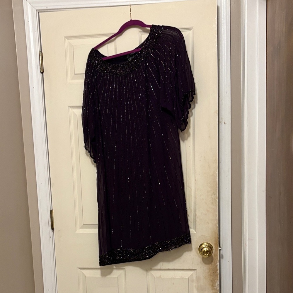 Elegant Purple Midi Dress